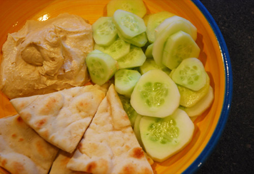 cukes and hummus
