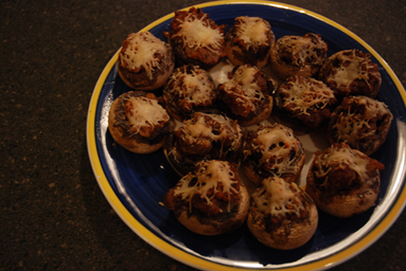 finished stuffed mushies