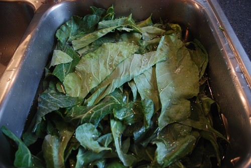cleaning collards